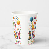 ハッピーバースデー 紙コップ (右)