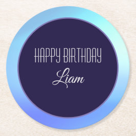 「ハッピーバースデー」紙コースター ラウンドペーパーコースター