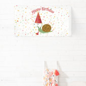 ハッピーバースデー!紙吹雪カタツムリ 横断幕 (インサイチュ)