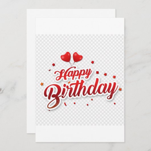 ハッピーバースデー!素晴らしい一日の失敗を願う 招待状 (正面/裏面)