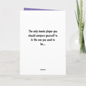 ハッピーバースデー、紫🎾テニス誕生日🎉カード カード (裏面)