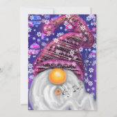 ハッピーバースデー – 紫色の帽子の歌で幸せな格言 (裏面)