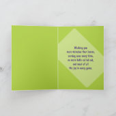 ハッピーバースデー、緑🎾テニス誕生日🎉カード カード (内部)