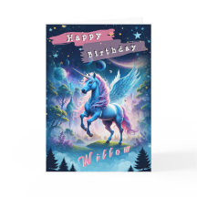 ハッピーバースデー（編集可能）折り畳みグリーティングカード