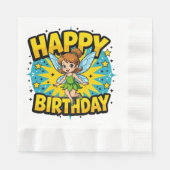 ハッピーバースデー 縁ありランチョンナプキン (正面)