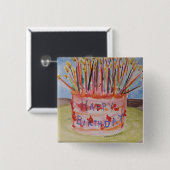 ハッピーバースデー 缶バッジ (正面&裏面)