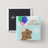 ハッピーバースデー 缶バッジ (正面&裏面)