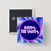 ハッピーバースデー 缶バッジ (正面&裏面)