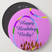 ハッピーバースデー 缶バッジ (正面&裏面)