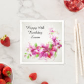 ハッピーバースデー(美しい花) スタンダードカクテルナプキン (インサイチュ)