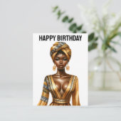 ハッピーバースデー,美しい,黒の女王,メラニンポー シーズンポストカード (スタンド正面)