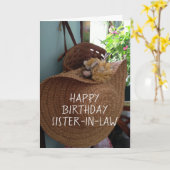 ハッピーバースデー*義理の姉妹*カード カード (黄色い花)