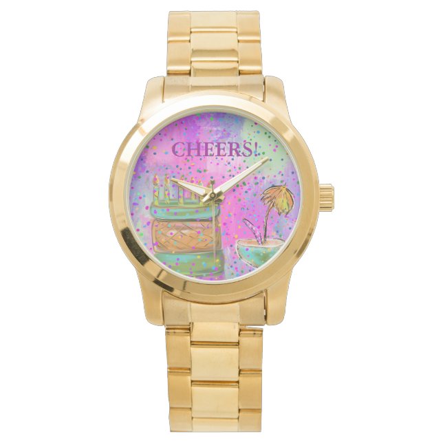 ハッピーバースデー 腕時計 (正面)