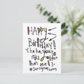 ハッピーバースデー(自分より古い) ポストカード (スタンド正面)