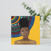 ハッピーバースデー! |自然美しい、トライバルインスパイア カード (スタンド正面)