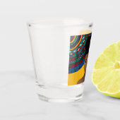 ハッピーバースデー! |自然美しい、トライバルインスパイア ショットグラス (左)