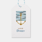 ハッピーバースデー、船舶いかり海岸海岸 ギフトタグ (裏面)