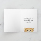 "ハッピーバースデー"色選びベアハグカード カード (内部)