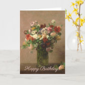 ハッピーバースデー-花花束|のフランスのなファインアート カード (黄色い花)