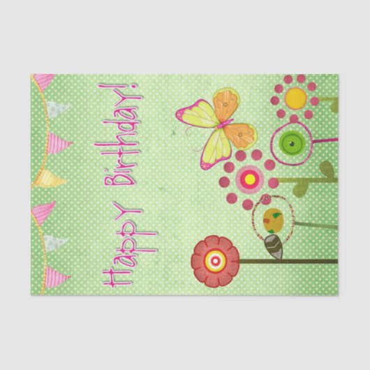 ハッピーバースデー 薄葉紙 (正面)