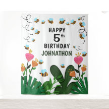 ハッピーバースデー　蜂 花園　背景