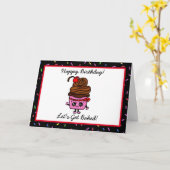 ハッピーバースデー、行こう焼いた カード (黄色い花)