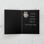 ハッピーバースデー、親友、オオカミ、オオカミ、動物 カード (内部)