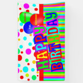 ハッピーバースデー、誕生会 横断幕 (縦)