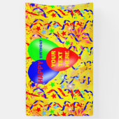 ハッピーバースデー、誕生会 横断幕 (縦)