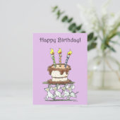 ハッピーバースデー!(誕生日ケーキ) ポストカード (スタンド正面)