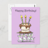 ハッピーバースデー!(誕生日ケーキ) ポストカード (正面/裏面)