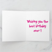 "ハッピーバースデー"象の女の子 カード (内部)