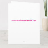 "ハッピーバースデー"象の女の子 カード (裏面)