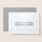 ハッピーバースデー。 贅沢実質ホイル|の水彩画カード 箔カード (封筒付き正面)