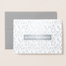 ハッピーバースデー。 贅沢実質ホイル|の水彩画カード