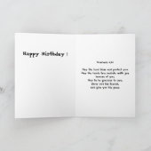 ハッピーバースデー、赤い花 カード (内部)