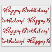 ハッピーバースデー!赤のスクカジュアルリプト ラッピングペーパー (フラット)