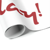 ハッピーバースデー!赤のスクカジュアルリプト ラッピングペーパー (ロールコーナー)