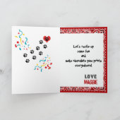 ハッピーバースデー、赤バンダナのコルギ犬 カード (内部)