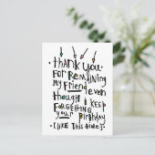 ハッピーバースデー(遅れ) ポストカード (スタンド正面)