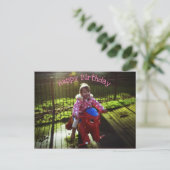 ハッピーバースデー、郵便はがき ポストカード (スタンド正面)