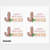 ハッピーバースデー 長方形シール (シート)