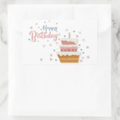 ハッピーバースデー 長方形シール (バッグ)