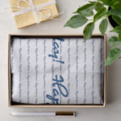 ハッピーバースデー!青い繰り返しパターン 薄葉紙 (ギフト)