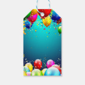 ハッピーバースデー – 青い色のバルーンカスタマイズ- ギフトタグ (裏面)