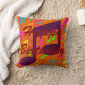 ハッピーバースデー – 音楽装飾用クッション クッション (ブランケット)