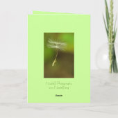 ハッピーバースデー-飛行タンポポの種 カード (裏面)