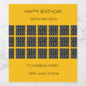 ハッピーバースデー、飲食物ラベルセット ワインラベル (シングルラベル)