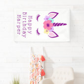 ハッピーバースデー |魔法の一角獣 横断幕 (インサイチュ)