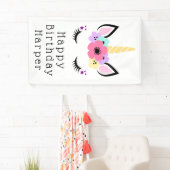 ハッピーバースデー |魔法の一角獣 横断幕 (インサイチュ)